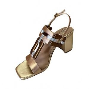 NEW EXE women's harmony heel in gold brown silver